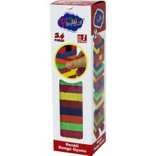 NW NessiWorld Playwood Renkli Ahşap Denge Oyunu 54 Parça