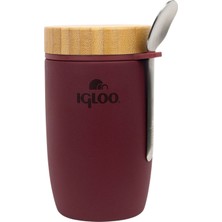 Asyaink Çelik Yemek Termos - Igloo - Bamboo - 500 ml - Bordo - 205789