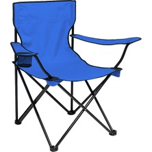 Asyaink Katlanır Kamp Piknik Sandalyesi - Bardaklıklı - (DY.001) - Mavi - 2,5 kg