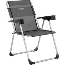 Asyaink Katlanabilir Piknik ve Kamp Sandalyesi - Bardaklıklı - Rock - Füme - 3,36 kg