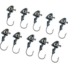 Asyaink Jighead - Zoka - Kurşunlu Olta Iğnesi - (Xh-A 07) - Siyah - 8 gr - 10 Adet - 41,79 mm