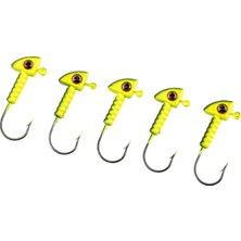 Asyaink Jighead - Zoka - Kurşunlu Olta Iğnesi - (Xh-A 06) - Yeşil Siyah - 8 gr - 5 Adet - 43,58 mm