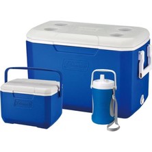 Asyaink Soğutucu Buzluk Set - Coleman - 3-Piece Cooler Combo 48 Qt - 45.4 Lt - Mavi