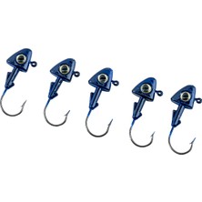 Asyaink Jighead - Zoka - Kurşunlu Olta Iğnesi - (Xh-A 07) - Mavi - 10 gr - 5 Adet - 45,76 mm