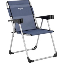 Asyaink Katlanabilir Piknik ve Kamp Sandalyesi - Bardaklıklı - Rock - Safir - 3,36 kg