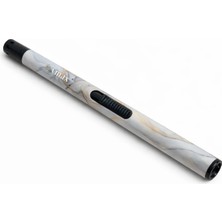 Asyaink Doldurulabilir Gazlı Uzun Çakmak - Kamp Çakmağı - Gri/mermer - Vmax A-5007 - 21 cm
