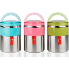 Asyaink Çiftli Yemek Termosu - Sefer Tası - Inox - Penguen - Pembe (PNG-1302)