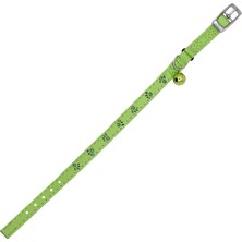Asyaink Pc-16 Pati Baskılı Kedi-Köpek Tasması 10MM*30CM Yeşil