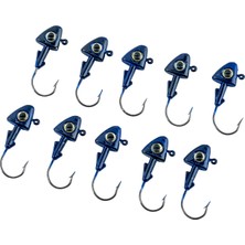 Asyaink Jighead - Zoka - Kurşunlu Olta Iğnesi - (Xh-A 07) - Mavi - 6 gr - 10 Adet - 38,25 mm