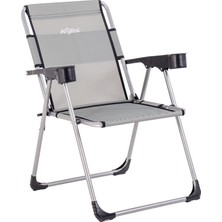 Asyaink Katlanabilir Piknik ve Kamp Sandalyesi - Bardaklıklı - Rock - Kaya Gri - 3,36 kg