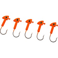 Asyaink Jighead - Zoka - Kurşunlu Olta Iğnesi - (Xh-A 06) - Turuncu - 7 gr - 5 Adet - 40,30 mm