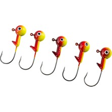 Asyaink Jighead - Zoka - Kurşunlu Olta Iğnesi - (Xh-A 02) - Sarı Kır. - 21 gr - 5 Adet - 49 mm