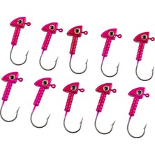 Asyaink Jighead - Zoka - Kurşunlu Olta Iğnesi - (Xh-A 06) - Pembe - 7 gr - 10 Adet - 40,30 mm