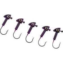 Asyaink Jighead - Zoka - Kurşunlu Olta Iğnesi - (Xh-A 06) - Mor - 8 gr - 5 Adet - 43,58 mm