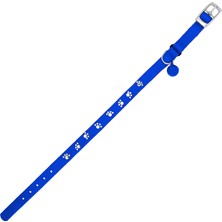 Asyaink Pc-11 Pati Baskılı Kedi-Köpek Tasması 10MM*30CM Mavi