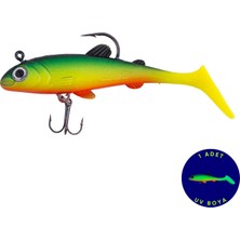 Asyaink Silikon Balık - 15G 100MM - Üçlü Iğneli - Fishack - Uv Boyalı - Liechen - 15 gr