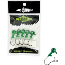 Asyaink Kurşunlu Jighead Zoka - 8g - Fishack - Yeşil (XHA02) - 5 Adet - 8 gr - 36 mm
