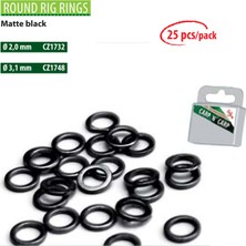 Asyaink Cz 1731 Round Rig Rings 2 Mm, Matte Black (25PCS)