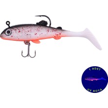 Asyaink Silikon Balık - 15G 100MM - Üçlü Iğneli - Fishack - Uv Boyalı - Ember - 15 gr