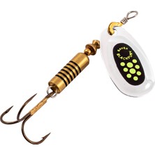 Asyaink Alabalık Turna Döner Olta Kaşık - Black Fury - Fluo Sarı/gümüş - No:3 - 6,5 gr