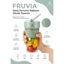 Uravas Store Seyahat Uyumlu Taşınabilir Meyve Sıkacağı Karıştırıcı Blender Pipetli Bardak Modeli