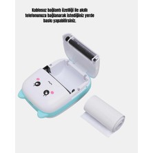 Uravas Store Mini Termal Yazıcı Kablosuz Taşınabilir Bluetooth Bağlantılı 200 Dpı