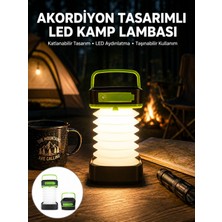 tp Katlanabilir Kamp Lambası Akordiyon Lamba Şarjlı 3 Kademeli Solar Yeni Nesil - Lisinya