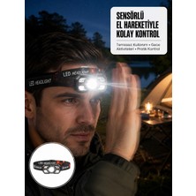 tp Şarj Edilebilir LED Far Hareket Sensörlü 5 Modlu Outdoor Yeni Nesil - Lisinya