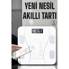 Uravas Store Tartı Baskül Dijital Elektronik Tartı Vücut Analiz Wifi Akıllı Yağ Ölçer