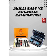 Epilons Yeni Model Akıllı Saat ve Kulaklık Kampanyası Nabızz Ölçer Bluetooth Bağlantılı Uzun Pil Ömrü
