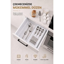 Nacario Sas Haus Çekmece Içi Kaşıklık Organizer Bölmeli Mutfak Düzenleyici Beyaz S-11030