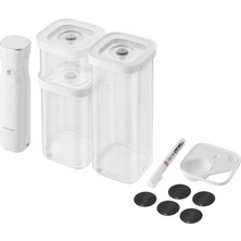 Nacario Zwilling Fresh & Save Cube Vakum Başlangıç Seti 6 Parça Beyaz
