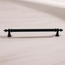 Nacario Osmanlı (160 mm - 16 Cm) Mat Siyah Metal Mobilya Mutfak Çekmece Dolap Dolabı Kulbu Kulpu Kulpları