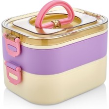 Nacario Yeni Nesil Sefer Tası Lunch Box Beslenmez Kabı Paslanmaz Çelik 1300 ml