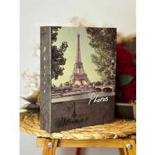 Odea Rabsev Fotoğraf Albümü 10X15CM 200 Lük Renkli Eyfel Kulesi Desenli Anı Albümü