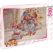  keskin color puzzle 500 parça 34x49 kiraz ve çiçekler 260421-99