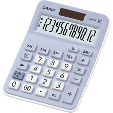  casio hesap makinesi masa üstü 12 hane açık mavi mx-12b-lb
