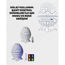 Herşey Trend Dinozor Yumurtası Tasarımlı Projektörlü Gece Lambası
