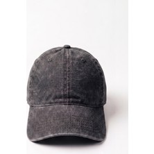 Mollycrush Premium Antrasit Eskitme Kanvas Beyzbol Şapkası - Unisex Siperlikli Vintage Spor Kep
