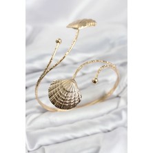 Eco Lounge Pazu Bileklik Gold Renk Pirinç Deniz Kabuğu Model