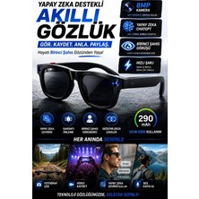 Eco Lounge Chatgpt Destekli Yapay Zeka Akıllı Gözlük 8mp Kamera Fotoğraf Video ve Ses Kayıtlı