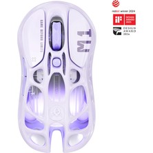Gravastar Mercury M1 Pro Rgb 26.000 Dpı Optik Gaming Mouse, Kablosuz, Magnezyum Alaşımlı, Programlanabilir 5 Tuşlu, Lavender Purple