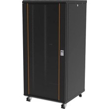 Ager 20U 600X600MM Dikili Tip Siyah Kabinet Agena AG-AN20U6060S1 Cam Kapak