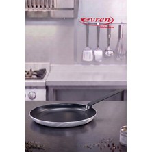 EVREN MUTFAK 26 cm Gusto Krep Tava, Horeca Non-Stick Krep Tavası 26 Cm, Dış Gövdesi Zımparalı