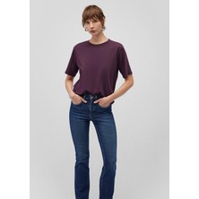 Mavi Bisiklet Yaka Mor Basic Tişört 1600955-70635
