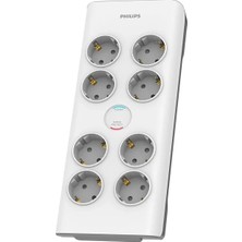 Philips Phılıps 8-Li SPN7080WA/62 900 Joules Akım Koruma Prizi Beyaz