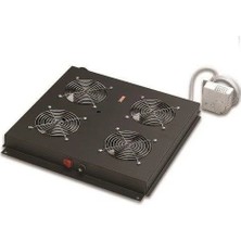 Ager Dikili Tip 4lü Termostatlı Siyah Fan Modülü VG-F4T-A-S1