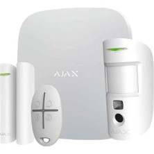 Ajax Starter Hub Kit Plus Kablosuz Alarm Seti Keypad Yok Beyaz