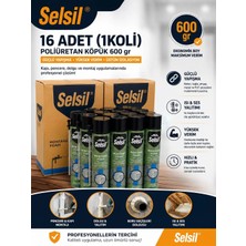 Selsil Poliüretan Köpük 600 gr 16 Adet (1koli) Tüp Suya Dayanıklı Yüksek Yapışma Kapasitesi