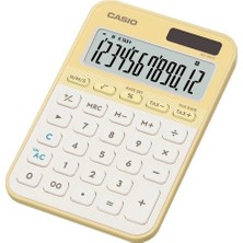 Casio MS-20YC-LY 12 Hane Pastel  Sarı Krem Masa Üstü Hesap Makinesi